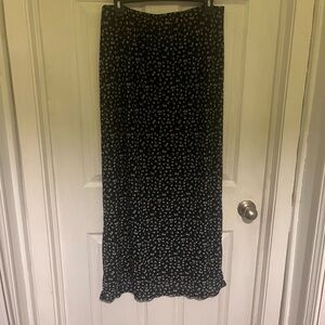 No Boundaries Black and White Floral Maxi Skirt